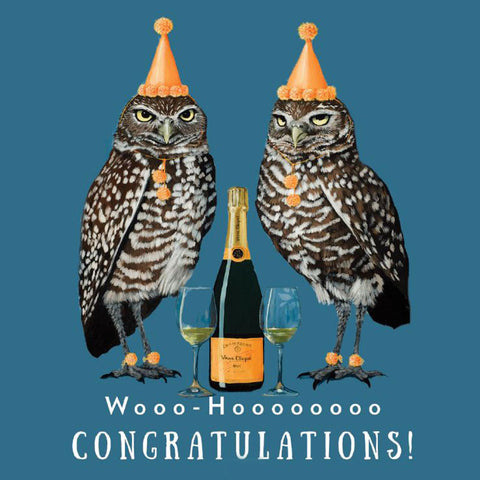 Congratulations Woohoo Owls Greeting Card