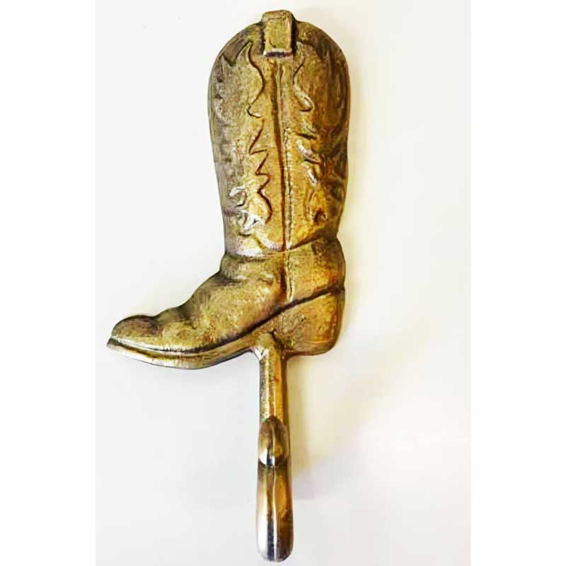 Cowboy Boot Wall Hook - Gold