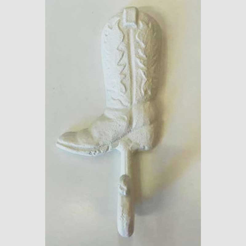 Cowboy Boot Wall Hook - White