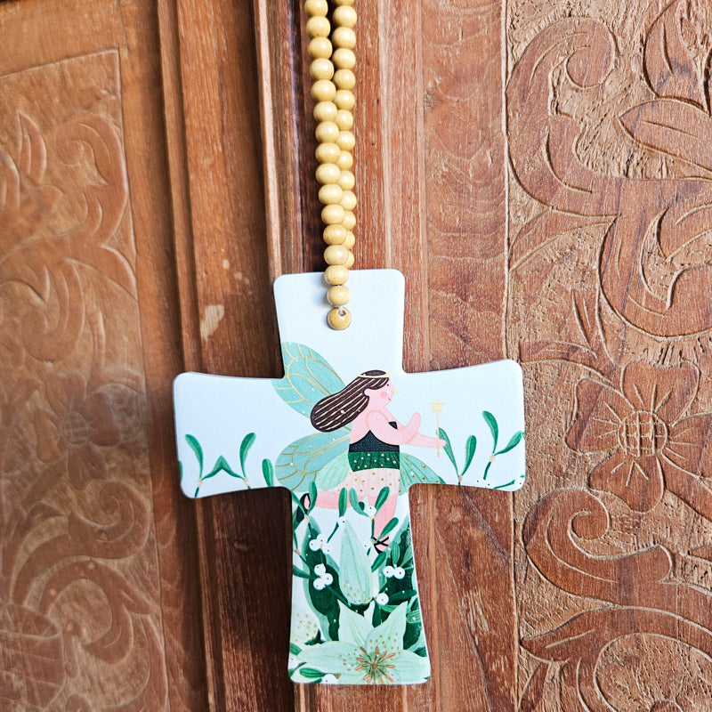 Hanging Beads And Cross - Fairy