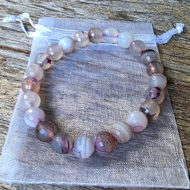 Agate Crystal Stretch Bracelet