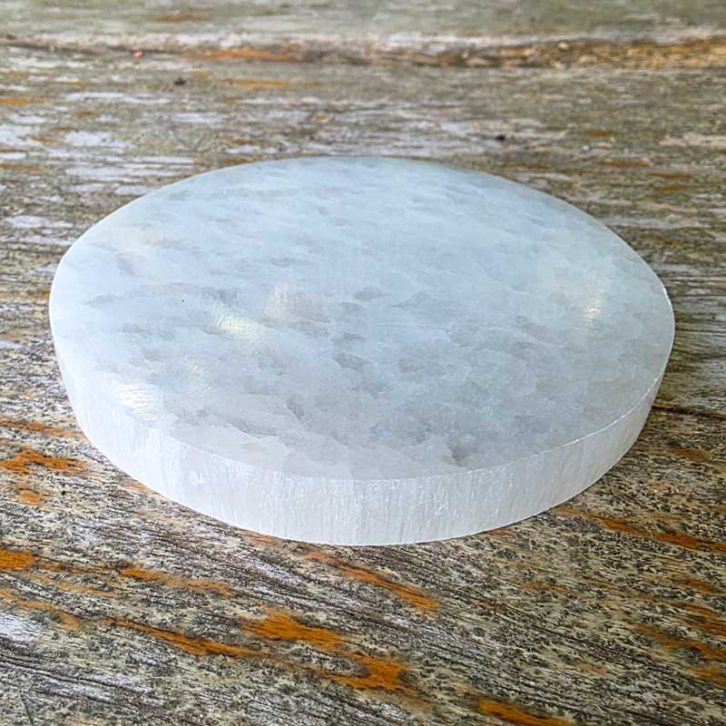 Crystal Candle Plate - Selenite