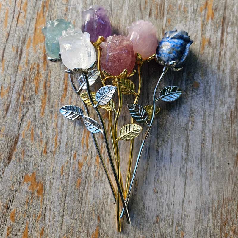 小物・アクセサリー Rose Crystal Clear Quartz Crystal Rose | Healing Crystal Gift | The Chic Nest