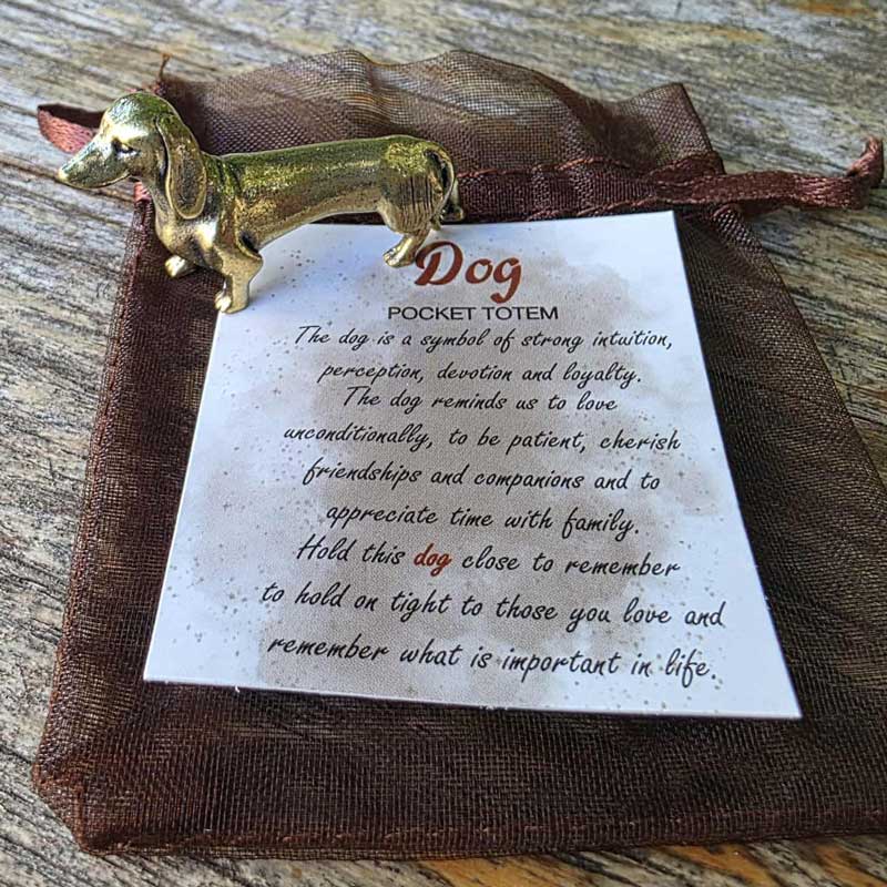 Dachshund Dog Pocket Totem - Loyalty & Devotion