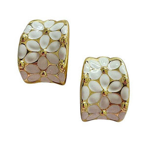 Daisy Enamel Hoop Earrings by Zoda
