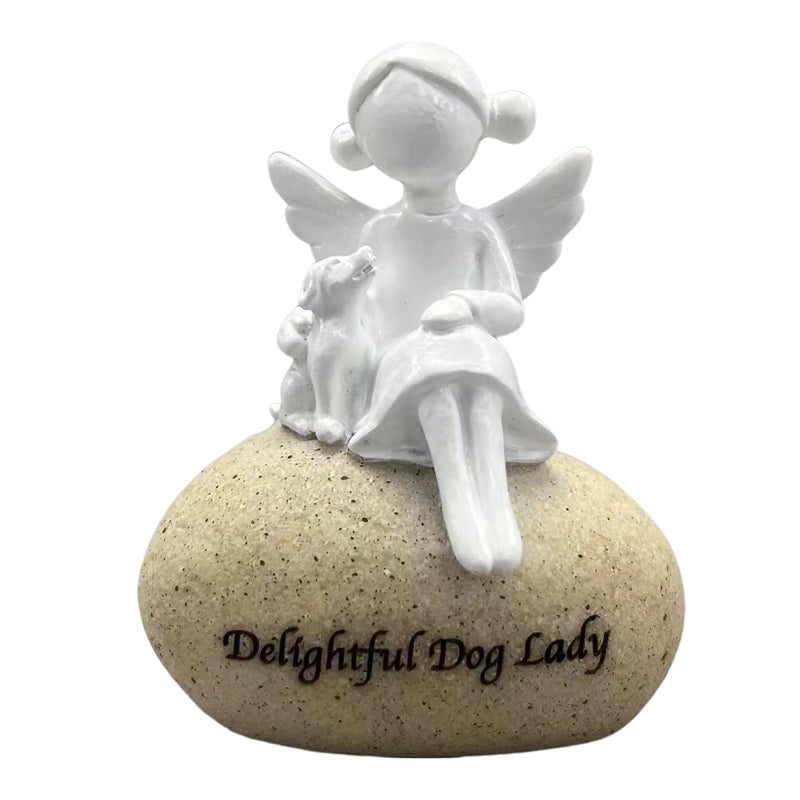 Delightful Dog Lady Figurine