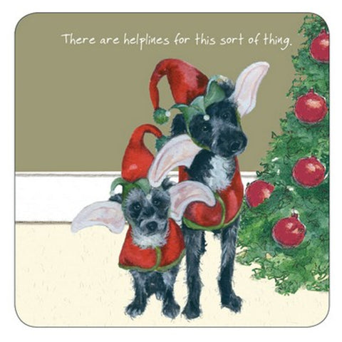 Christmas Helpers  - Dog Coaster