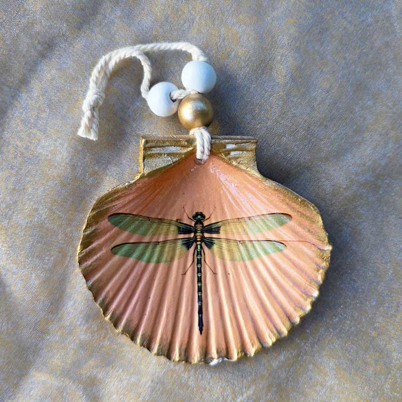 Dragonfly Shell Hanging Ornament