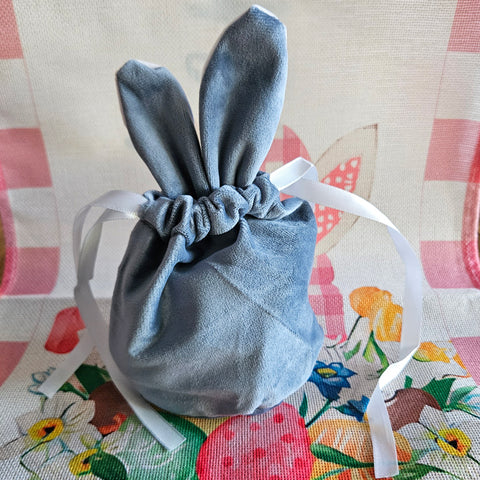 Bunny Ears Easter Egg Hunting/Gift Bag - Blue