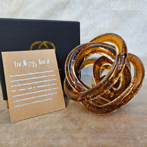 Endless Knot Amber & Gold