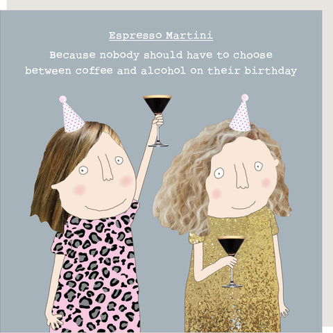 Rosie Made A Thing Birthday Card - Espresso Martini