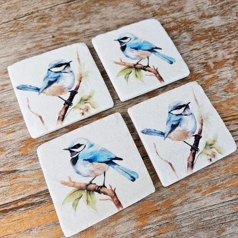 Fairy Wrens Set of 4 Coasters