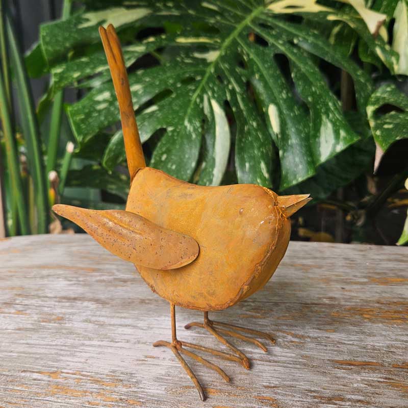 Metal Fairy Wren Garden Ornament - Large