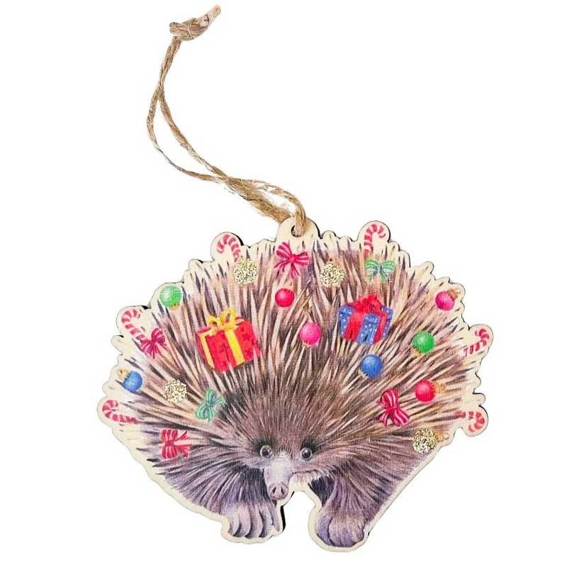 Hanging Echidna Christmas Decoration