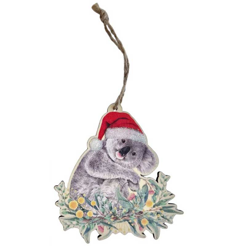 Hanging Koala Christmas Decoration - Wildflowers