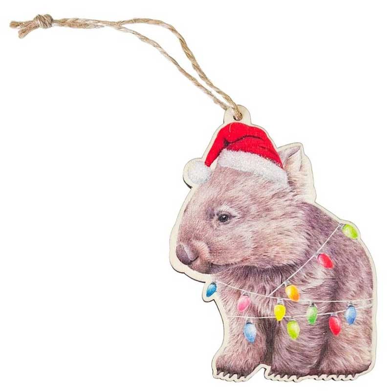 Hanging Wombat Christmas Decoration