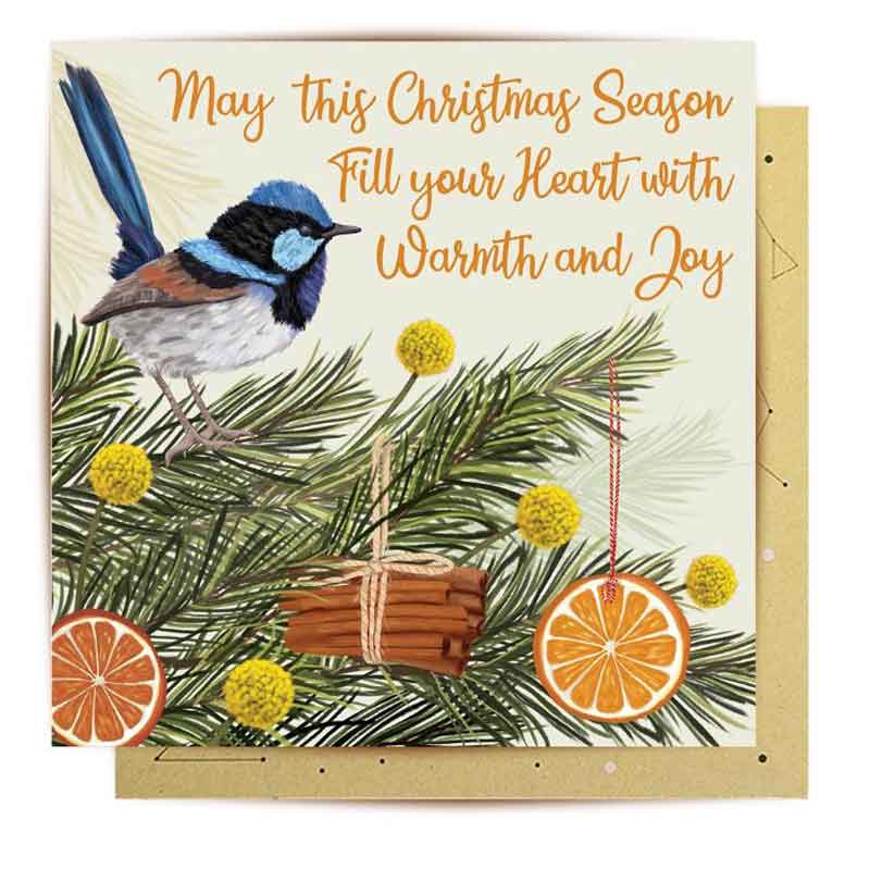 Festive Wren Christmas Greeting Card