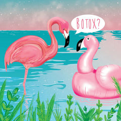 Flamingo Botox Greeting Card