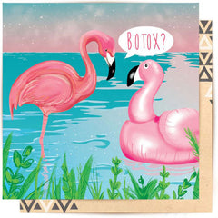 Flamingo Botox Greeting Card