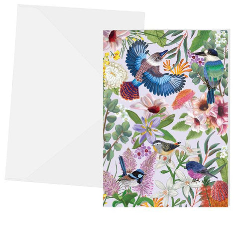 Birds & Flowers Greeting Card