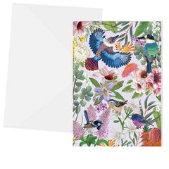 Birds & Flowers Greeting Card