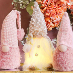 Pink Fluffy Christmas Gnome - Andie