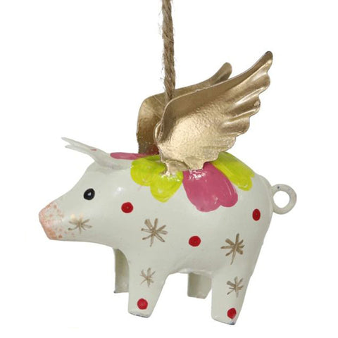 Flying Pig Handmade Metal Hanging Ornament