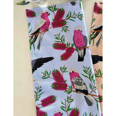 Pink & Grey Galah Tea Towel - 100% Cotton