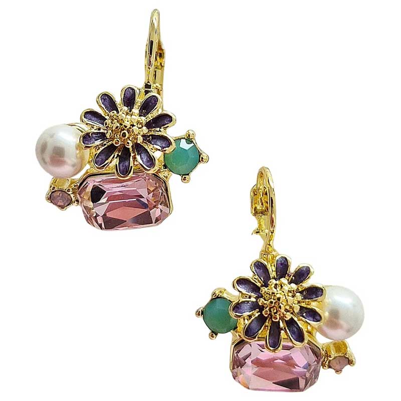 Garden Jewel Earrings Pink By Zoda
