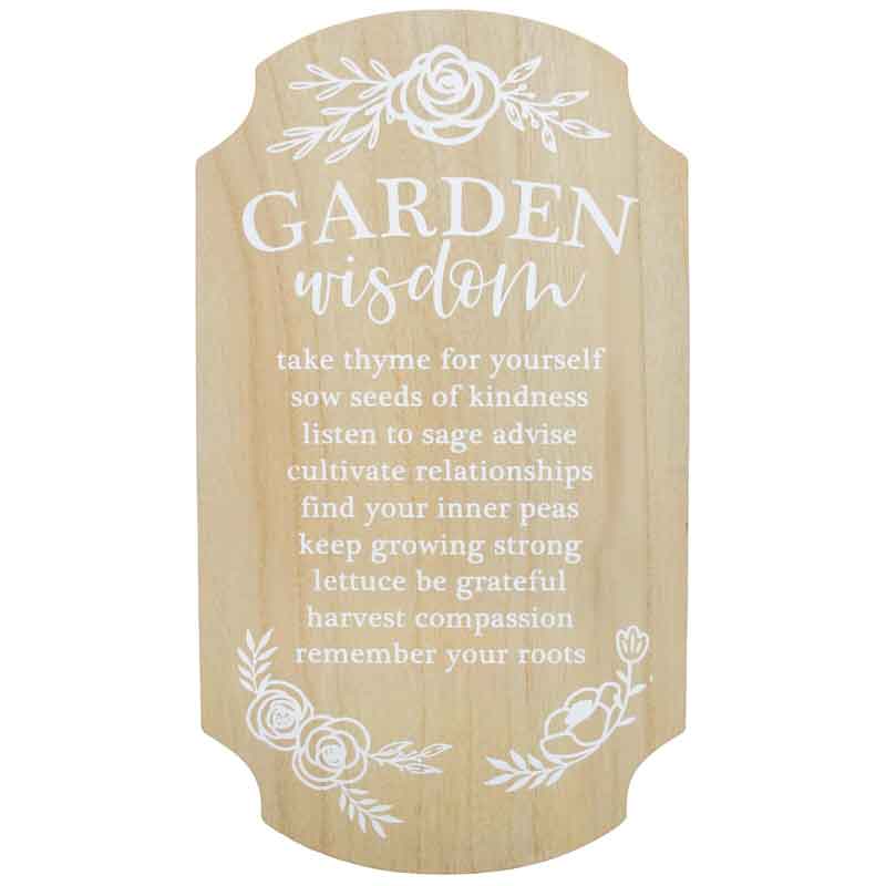 Garden Wisdom Sign