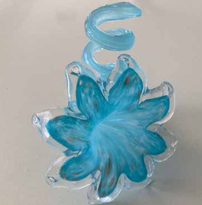 Glass Everlasting Flower - Bright Turquoise