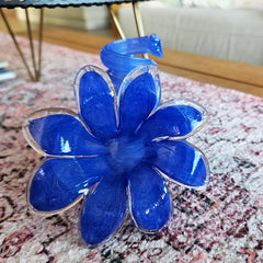 Glass Everlasting Flower - Bright Blue