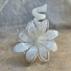 Glass Everlasting Flower - White