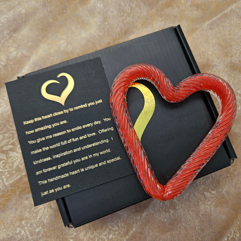 Glass Heart Red - Gift Boxed