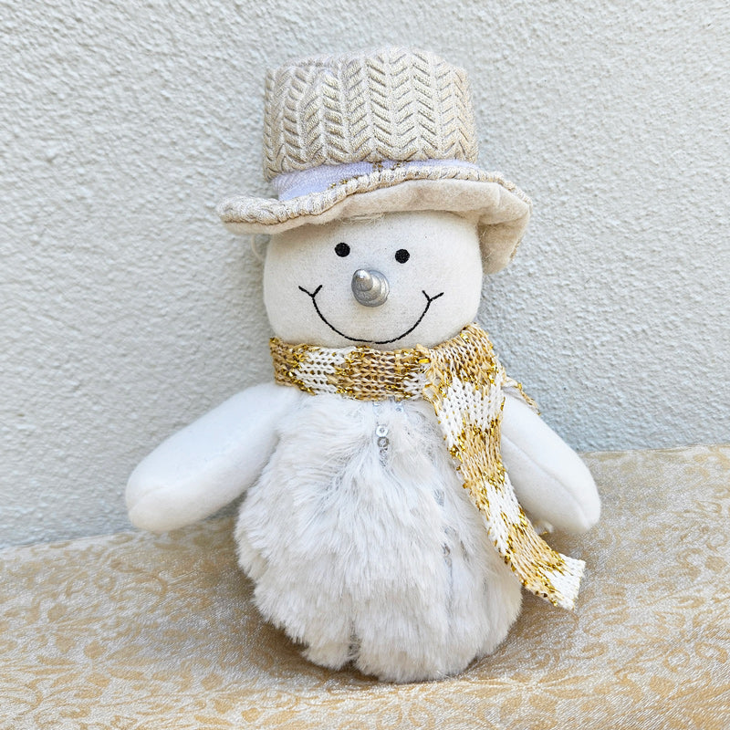 Snowman Hanging Christmas Ornament - Gold
