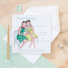 Good Friends Greeting Card -  Berni Parker Designs