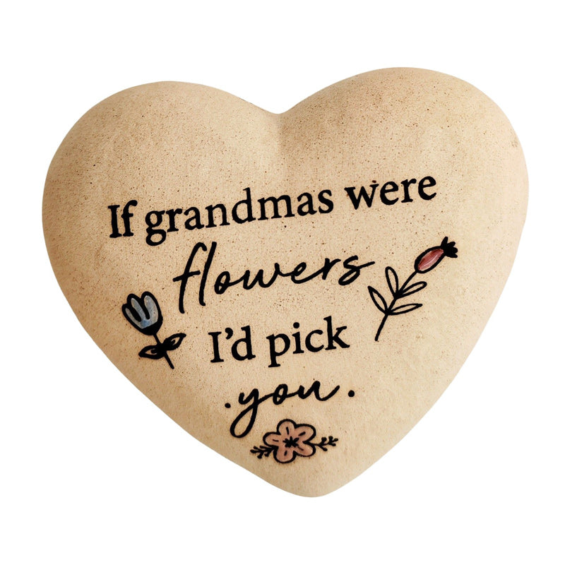 If Grandmas Were Flowers Gift Boxed Heart Stone