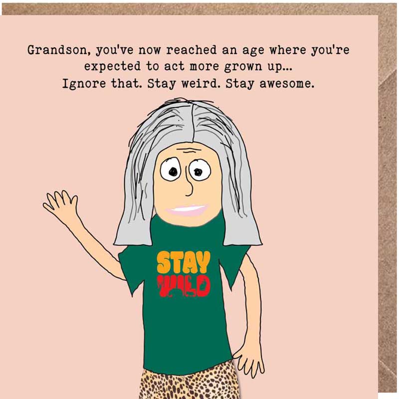 Lucy Loves Life Card -  Happy Birthday Grandson