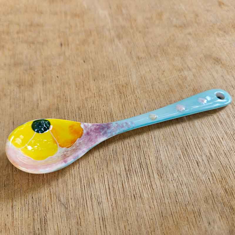 Handpainted Spoon - Blue & Pink