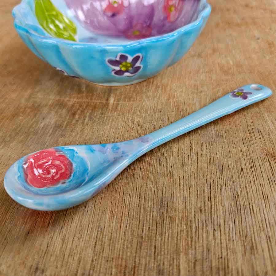 Handpainted Spoon - Blue & Purple