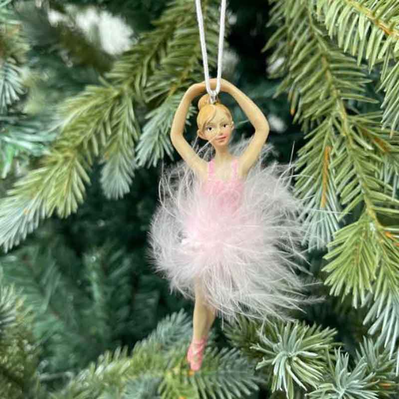 Hanging Ballerina Ornament  - Pink