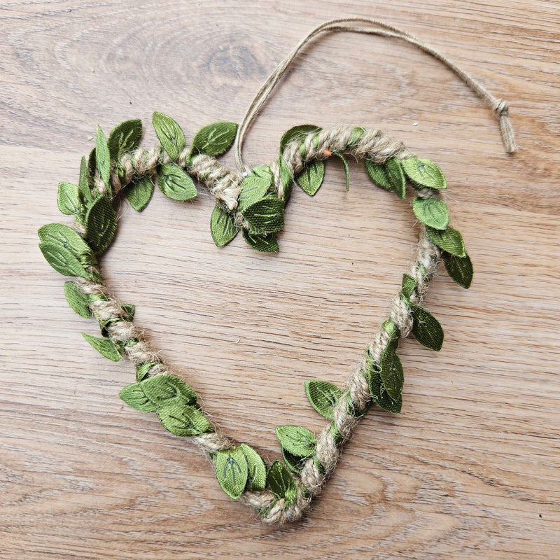 Hanging Heart Ornament - Leaf Design