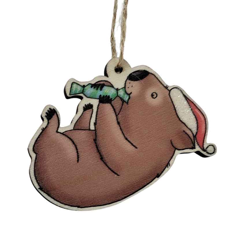 Renee Treml Hanging Wombat Christmas Decoration (b)