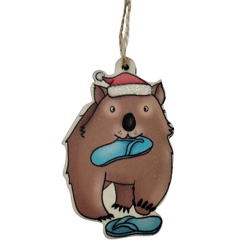 Renee Treml Hanging Wombat Christmas Decoration (a)