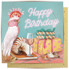 Coastal Galah Happy Birthday Greeting Card