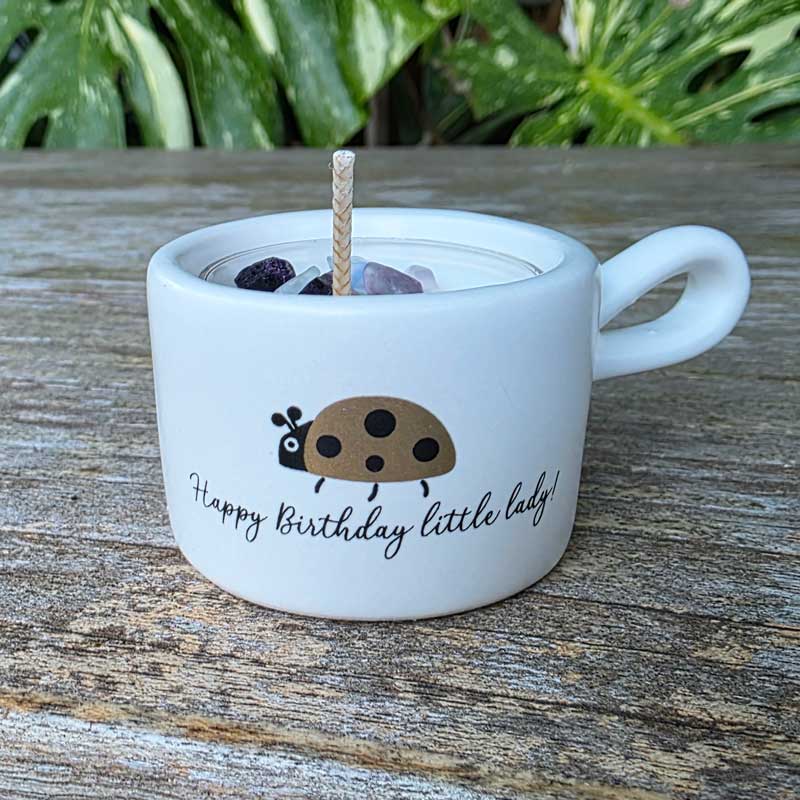 Happy Birthday Little Lady Tea Light Candle Holder