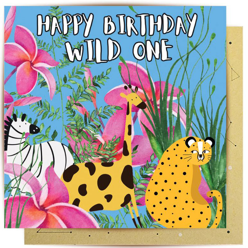 Happy Birthday Wild One Greeting Card