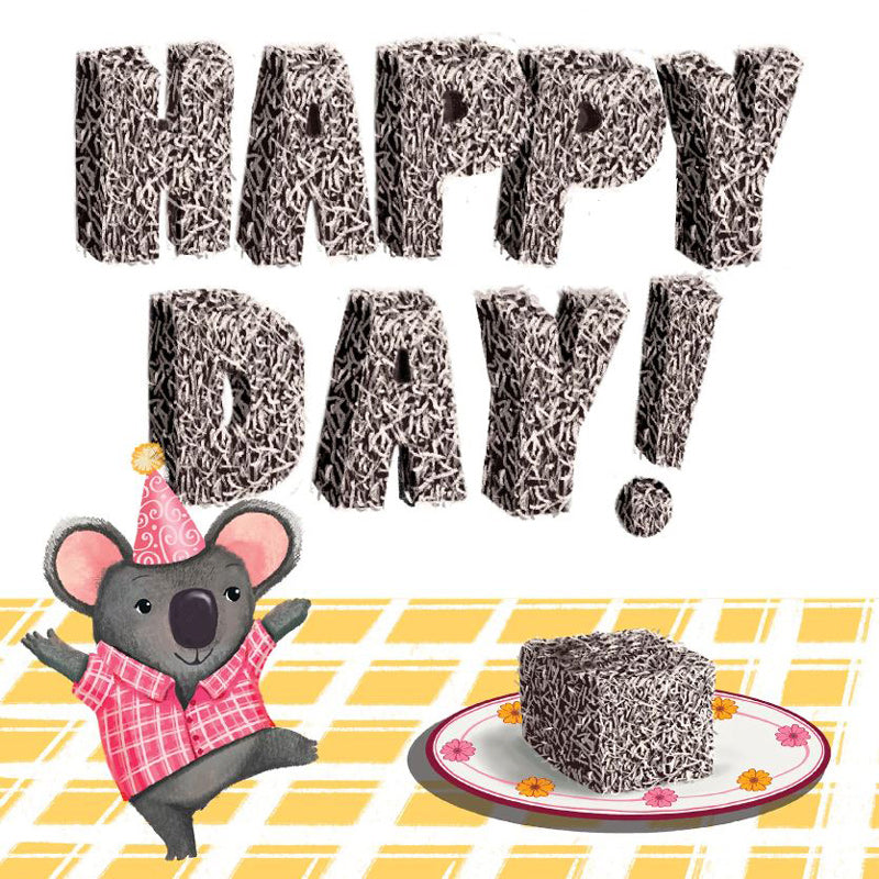 Happy Day Lamington Koala Greeting Card