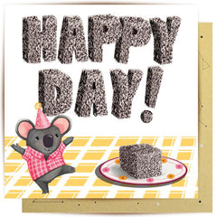 Happy Day Lamington Koala Greeting Card
