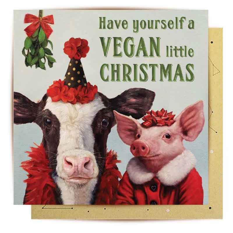 Merry Vegan Christmas Greeting Card